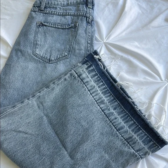 Rewash Light Blue Cropped Wide Leg Jeans - Picture 5 of 8